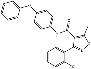 (3-(2-CHLOROPHENYL)-5-METHYLISOXAZOL-4-YL)-N-(4-PHENOXYPHENYL)FORMAMIDE Struktur