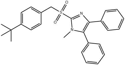 2-([4-(TERT-BUTYL)BENZYL]SULFONYL)-1-METHYL-4,5-DIPHENYL-1H-IMIDAZOLE Struktur