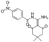 N-[AMINO(4,4-DIMETHYL-2,6-DIOXOCYCLOHEXYLIDENE)METHYL]-4-NITROBENZAMIDE Struktur