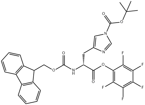 FMOC-D-HIS(BOC)-OPFP Struktur