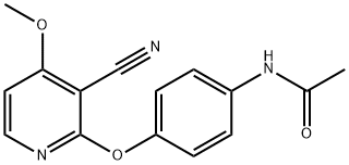 N-(4-[(3-CYANO-4-METHOXY-2-PYRIDINYL)OXY]PHENYL)ACETAMIDE Struktur