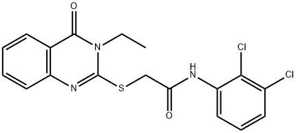 N-(2,3-DICHLOROPHENYL)-2-[(3-ETHYL-4-OXO-3,4-DIHYDRO-2-QUINAZOLINYL)SULFANYL]ACETAMIDE Struktur