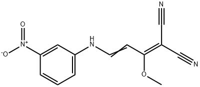 2-[1-METHOXY-3-(3-NITROANILINO)-2-PROPENYLIDENE]MALONONITRILE Struktur