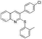 3-(4-CHLOROPHENYL)-2-QUINOLINYL 2-METHYLPHENYL SULFIDE Struktur