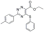 ETHYL 3-(4-METHYLPHENYL)-5-(PHENYLSULFANYL)-1,2,4-TRIAZINE-6-CARBOXYLATE Struktur