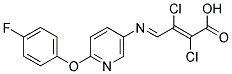 2,3-DICHLORO-4-([6-(4-FLUOROPHENOXY)-3-PYRIDYL]IMINO)BUT-2-ENOIC ACID Struktur