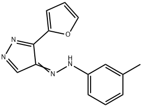 3-(2-FURYL)-4H-PYRAZOL-4-ONE N-(3-METHYLPHENYL)HYDRAZONE Struktur