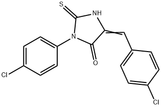 3-(4-CHLOROPHENYL)-5-[(4-CHLOROPHENYL)METHYLENE]-2-THIOXOTETRAHYDRO-4H-IMIDAZOL-4-ONE Struktur