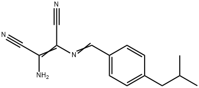 2-AMINO-1-(1-AZA-2-(4-(2-METHYLPROPYL)PHENYL)VINYL)ETHENE-1,2-DICARBONITRILE Struktur