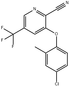 3-(4-CHLORO-2-METHYLPHENOXY)-5-(TRIFLUOROMETHYL)-2-PYRIDINECARBONITRILE Struktur