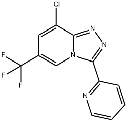 8-CHLORO-3-(2-PYRIDINYL)-6-(TRIFLUOROMETHYL)[1,2,4]TRIAZOLO[4,3-A]PYRIDINE Struktur