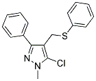 (5-CHLORO-1-METHYL-3-PHENYL-1H-PYRAZOL-4-YL)METHYL PHENYL SULFIDE Struktur