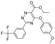 ETHYL 5-(4-METHOXYPHENOXY)-3-[3-(TRIFLUOROMETHYL)PHENYL]-1,2,4-TRIAZINE-6-CARBOXYLATE Struktur