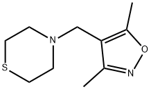 4-[(3,5-DIMETHYL-4-ISOXAZOLYL)METHYL]THIOMORPHOLINE Struktur