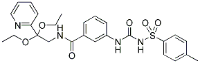 N-[3-[[[2,2-DIETHOXY-2-(PYRIDIN-2-YL)ETHYL]AMINO]CARBONYL]PHENYL]-N'-[(4-METHYLPHENYL)SULPHONYL]UREA Struktur