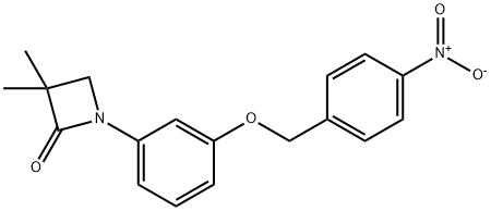 3,3-DIMETHYL-1-(3-[(4-NITROBENZYL)OXY]PHENYL)-2-AZETANONE Struktur