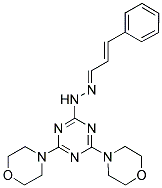 4,4'-(6-((E)-2-((E)-3-PHENYLALLYLIDENE)HYDRAZINYL)-1,3,5-TRIAZINE-2,4-DIYL)DIMORPHOLINE Struktur