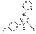 2-((4-(ISOPROPYL)PHENYL)SULFONYL)-3-(PYRIMIDIN-2-YLAMINO)PROP-2-ENENITRILE Struktur