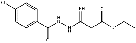 ETHYL 3-[2-(4-CHLOROBENZOYL)HYDRAZINO]-3-IMINOPROPANOATE Structure