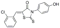 (5Z)-5-(2-CHLOROBENZYLIDENE)-3-(4-HYDROXYPHENYL)-2-THIOXO-1,3-THIAZOLIDIN-4-ONE Struktur