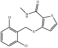 3-[(2,6-DICHLOROBENZYL)SULFANYL]-N-METHYL-2-THIOPHENECARBOXAMIDE Struktur