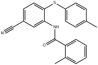 N-(5-CYANO-2-[(4-METHYLPHENYL)SULFANYL]PHENYL)-2-METHYLBENZENECARBOXAMIDE Struktur