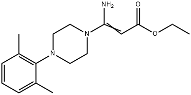 ETHYL 3-AMINO-3-[4-(2,6-DIMETHYLPHENYL)PIPERAZINO]ACRYLATE Struktur