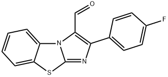 2-(4-FLUORO-PHENYL)-BENZO[D]IMIDAZO[2,1-B]THIAZOLE-3-CARBALDEHYDE Struktur