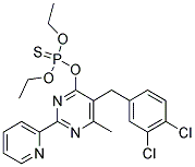 O-[5-(3,4-DICHLOROBENZYL)-6-METHYL-2-PYRIDIN-2-YLPYRIMIDIN-4-YL] O,O-DIETHYL PHOSPHOTHIOATE Struktur