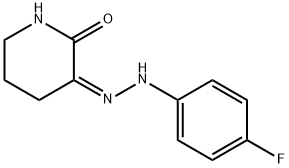 TETRAHYDRO-2,3-PYRIDINEDIONE 3-[N-(4-FLUOROPHENYL)HYDRAZONE] Struktur