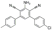 5'-AMINO-4''-CHLORO-4-METHYL-[1,1':3',1'']TERPHENYL-4',6'-DICARBONITRILE Struktur