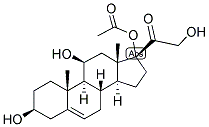 5-PREGNEN-3-BETA, 11-BETA, 17,21-TETROL-20-ONE 17-ACETATE Structure