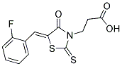 3-[5-(2-FLUORO-BENZYLIDENE)-4-OXO-2-THIOXO-THIAZOLIDIN-3-YL]-PROPIONIC ACID Struktur