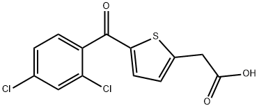 2-[5-(2,4-DICHLOROBENZOYL)-2-THIENYL]ACETIC ACID Struktur