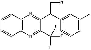 2-(3-METHYLPHENYL)-2-[3-(TRIFLUOROMETHYL)-2-QUINOXALINYL]ACETONITRILE Struktur