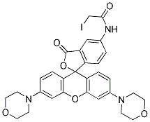 5(6)-IODOACETAMIDOMORPHOLINORHODAMINE Struktur