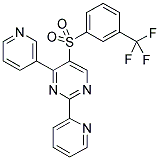 2-(PYRIDIN-2-YL)-4-(PYRIDIN-3-YL)-5-[3-(TRIFLUOROMETHYL)BENZENESULPHONYL]PYRIMIDINE Struktur