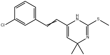 4-(3-CHLOROSTYRYL)-6,6-DIMETHYL-1,6-DIHYDRO-2-PYRIMIDINYL METHYL SULFIDE Struktur