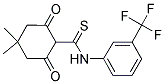 5,5-DIMETHYL-2-(THIOXO((3-(TRIFLUOROMETHYL)PHENYL)AMINO)METHYL)CYCLOHEXANE-1,3-DIONE Struktur