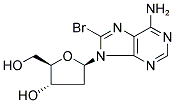 5-(6-AMINO-8-BROMO-9H-PURIN-9-YL)-2-(HYDROXYMETHYL)TETRAHYDROFURAN-3-OL Struktur