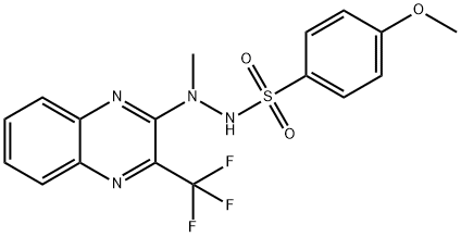 4-METHOXY-N'-METHYL-N'-[3-(TRIFLUOROMETHYL)-2-QUINOXALINYL]BENZENESULFONOHYDRAZIDE Struktur