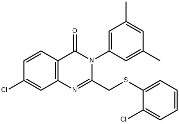 7-CHLORO-2-([(2-CHLOROPHENYL)SULFANYL]METHYL)-3-(3,5-DIMETHYLPHENYL)-4(3H)-QUINAZOLINONE Struktur