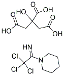 2,2,2-TRICHLORO-1-PIPERIDIN-1-YLETHANIMINE 2-HYDROXYPROPANE-1,2,3-TRICARBOXYLATE Struktur