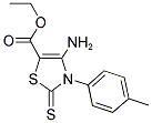 4-AMINO-2-THIOXO-3-P-TOLYL-2,3-DIHYDRO-THIAZOLE-5-CARBOXYLIC ACID ETHYL ESTER Struktur