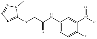 N-(4-FLUORO-3-NITROPHENYL)-2-[(1-METHYL-1H-1,2,3,4-TETRAAZOL-5-YL)SULFANYL]ACETAMIDE Struktur