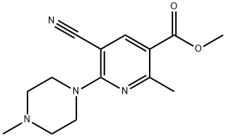 METHYL 5-CYANO-2-METHYL-6-(4-METHYLPIPERAZINO)NICOTINATE Struktur