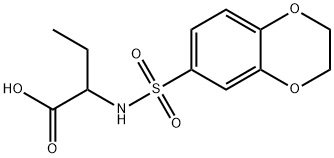 2-(2,3-DIHYDRO-BENZO[1,4]DIOXINE-6-SULFONYLAMINO)-BUTYRIC ACID Struktur