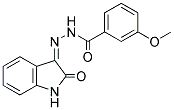 3-(3-METHOXYBENZOYLHYDRAZIDYL)-2-OXOINDOLINE Struktur