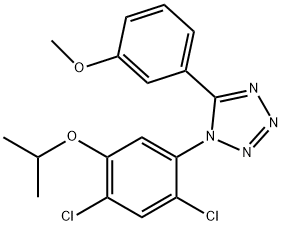 1-(2,4-DICHLORO-5-ISOPROPOXYPHENYL)-5-(3-METHOXYPHENYL)-1H-1,2,3,4-TETRAAZOLE Struktur