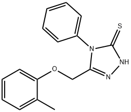 5-[(2-METHYLPHENOXY)METHYL]-4-PHENYL-4H-1,2,4-TRIAZOLE-3-THIOL Struktur